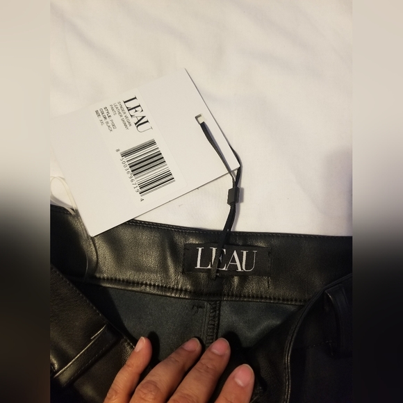 NWT LEAU Synder Vegan Leather Skinny Pants Color Black Size XXL - Picture 15 of 15